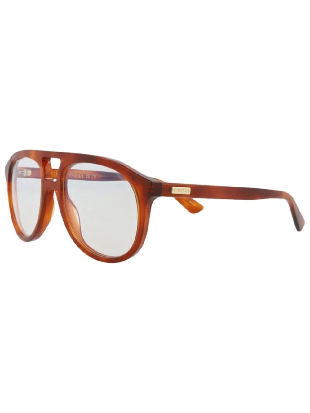 New Gucci Women's Sunglasses Aviator Recycled Acetate Frame Mens Havana Havana